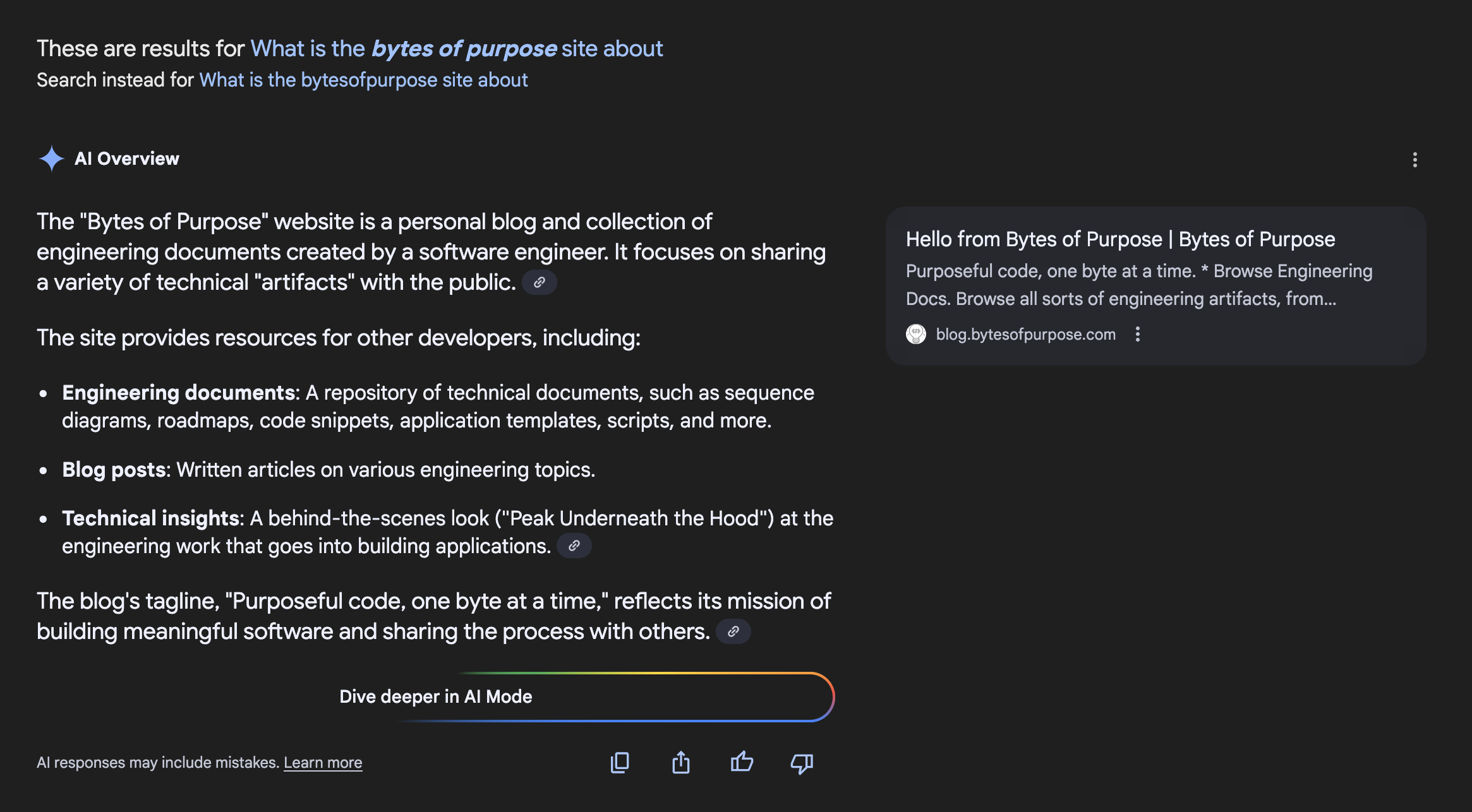 image of google search before my changes